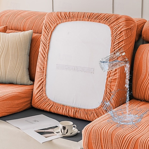 copridivano impermeabile copridivano a righe jacquard elastico poltrona divano a due posti 4 o 3 posti grigio tinta unita morbido resistente lavabile del 2026 a €21.28