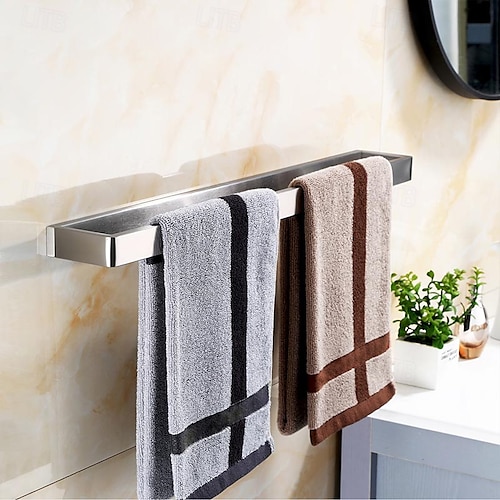  Towel Bar Towel Rack 304 Stainless Steel Wall Mounted Bathroom Hardware Towel Holder for Bath Towels, Rustproof Towel Rail for Kitchen, Shower, Hotel Use, Heavy Duty Polished Finish