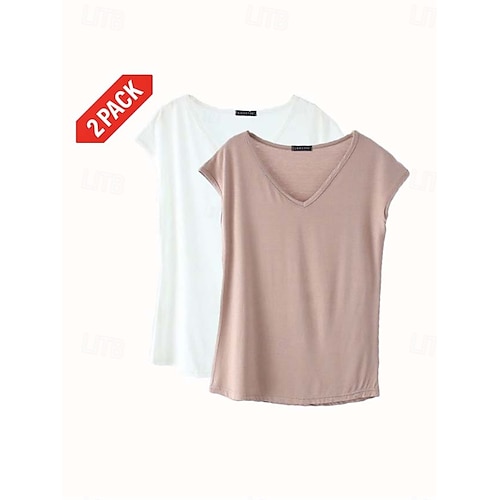  Dame Camisole Tank Top Helfarge عادي Daglig Ermeløs V-hals Vanlige topper Hvit og Blå Hvit og Rød Rød / Svart Grønn / Rød Hvit og Rosa Vår, Høst, Vinter, Sommer