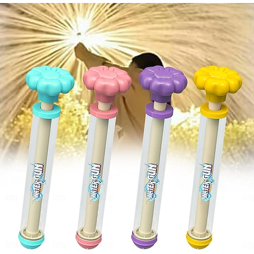 4Pcs Fireworks Water Gun - Romantic Firework Water Spray Gun for Couples, Long Range Up to 27Ft, High Pressure Pull-Out Water Gun, Summer Pool & Beach Party Fun