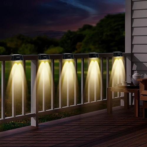4er Set Solar-Terrassenlichter – Stufen- & Decklichter Mit Warmem Licht, Wasserdicht Für Garten & Außenbereich