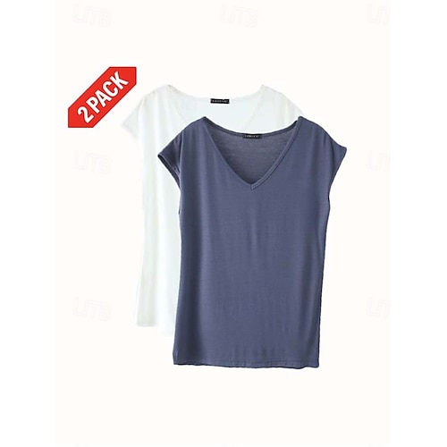  Dame Camisole Tank Top Helfarge عادي Daglig Ermeløs V-hals Vanlige topper Hvit og Blå Hvit og Rød Rød / Svart Grønn / Rød Hvit og Rosa Vår, Høst, Vinter, Sommer