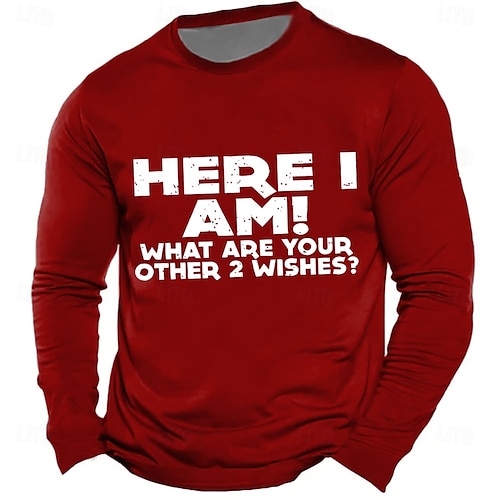 Homme Argot drôle T-shirt manche longue T-shirt Impression 3D Col ras du cou Chemise Mode Quotidien Basique Rue Occasionnel Quotidien Noir Rouge Bleu Été Printemps Vêtement Tenue S M L XL XXL XXXL