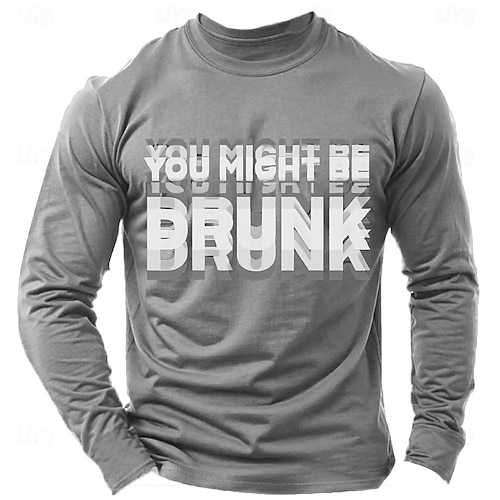  Oktoberfest Herre Ord 3D T skjorte Langermet T skjorte 3D-utskrift Crew-hals Skjorte Mote Daglig Grunnleggende Gate Avslappet Daglig Svart Blå Grønn Sommer Vår Klær S M L XL XXL XXXL