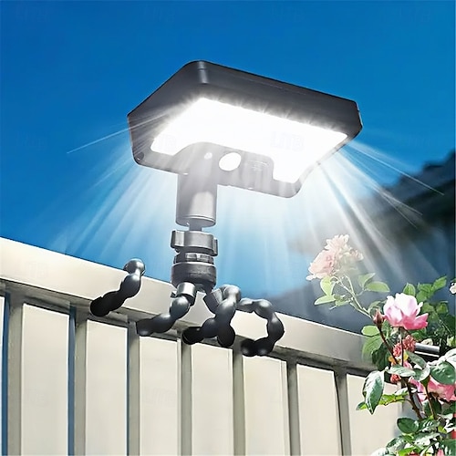 Lampe de porte à détecteur de mouvement à énergie solaire, lampe de rue de cour de pieuvre, lampe murale domestique, lampe d'éclairage étanche de détection de jardin de cour extérieure 1 pièce