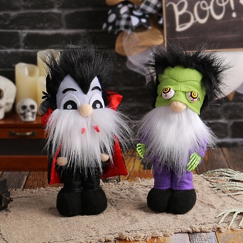 Halloween Vampire Gnome Plush Doll Decoration, Standing Zombie