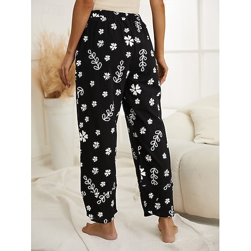 Femmes Slacks Vacances ancien Style Ethnique Longueur complète Taille haute Graphique Géométrique Ceinture Élastique Confortable Respirabilité Doux Haute Élasticité Extérieur Rue Quotidien Noir Ét