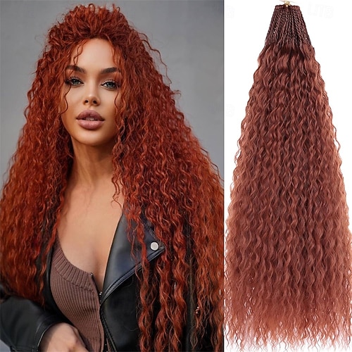 Auburn / red micro braid wig! Amazon.com : Braiding Hair Extensions Bulk Human Hair No  main image 3