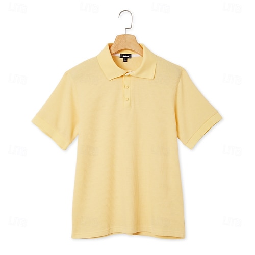  Homens Camisas Polo Waffle Camisas Polo Casual Feriado Lapela gola pólo com nervuras Manga Curta Moda Básico Tecido Botões Macia Verão Primavera Normal Branco Amarelo Vinho Verde Caqui Cinzento