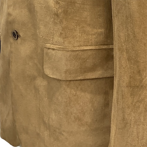  Per uomo Blazer in finta pelle scamosciata Blazer Affari Cocktail party Ricevimento di matrimonio Moda Casual Primavera Autunno Finta Pelle Scamosciata Tinta unica Tasca Bottoni Confortevole Monopetto