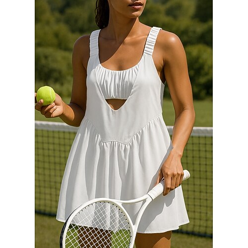 open lace back dress Women's 2-Piece Exercise Dress Set