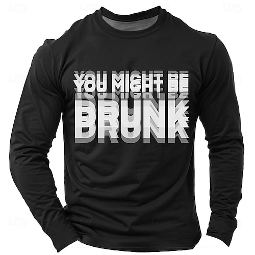  Oktoberfest Herre Ord 3D T skjorte Langermet T skjorte 3D-utskrift Crew-hals Skjorte Mote Daglig Grunnleggende Gate Avslappet Daglig Svart Blå Grønn Sommer Vår Klær S M L XL XXL XXXL