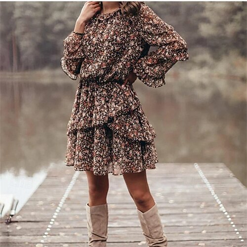 casual mini summer dresses Zpanxa for Women Fashion Summer Solid Square Collar Short Sleeve Fold Dress White S The Solid dress design makes it more Casual and attractive to wear Where to buy casual mini