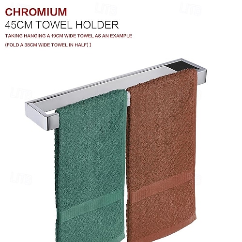  Towel Bar Towel Rack 304 Stainless Steel Wall Mounted Bathroom Hardware Towel Holder for Bath Towels, Rustproof Towel Rail for Kitchen, Shower, Hotel Use, Heavy Duty Polished Finish