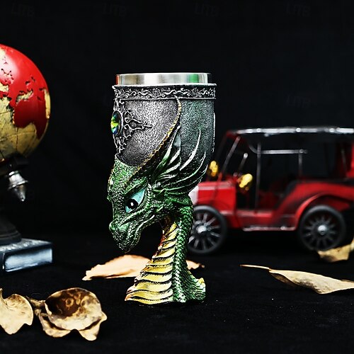 Vintage Medieval Wine Glass with 3D Dragon Head Design, Western Mythical  Dragon Goblet, Stainless Steel Red Wine Goblet, Fantasy Style 2026 - CAD  $29.99