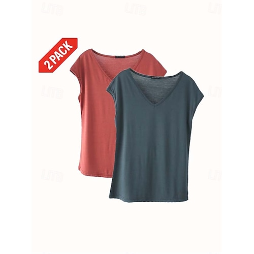  Dame Camisole Tank Top Helfarge عادي Daglig Ermeløs V-hals Vanlige topper Hvit og Blå Hvit og Rød Rød / Svart Grønn / Rød Hvit og Rosa Vår, Høst, Vinter, Sommer