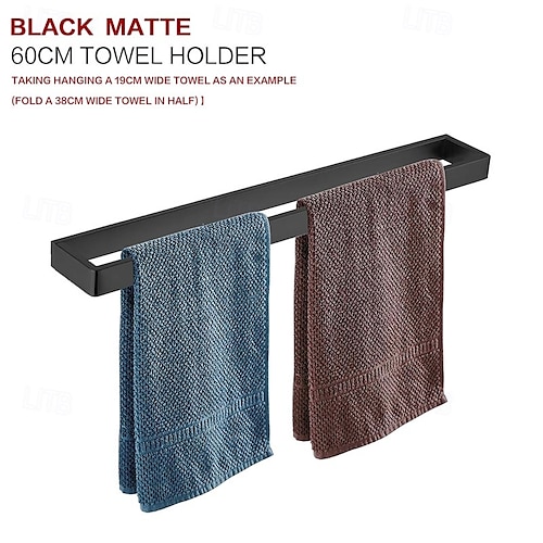  Towel Bar Towel Rack 304 Stainless Steel Wall Mounted Bathroom Hardware Towel Holder for Bath Towels, Rustproof Towel Rail for Kitchen, Shower, Hotel Use, Heavy Duty Polished Finish