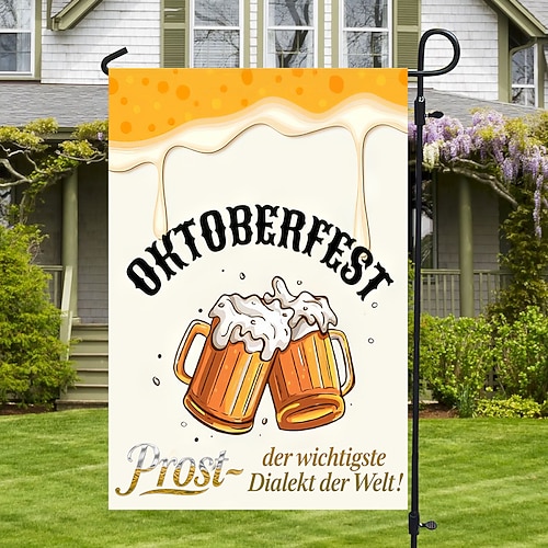 Bandiere da giardino Oktoberfest, piccole bandiere da giardino per esterni, bandiere da esterno, bandiere da giardino per le feste, per tutte le stagi