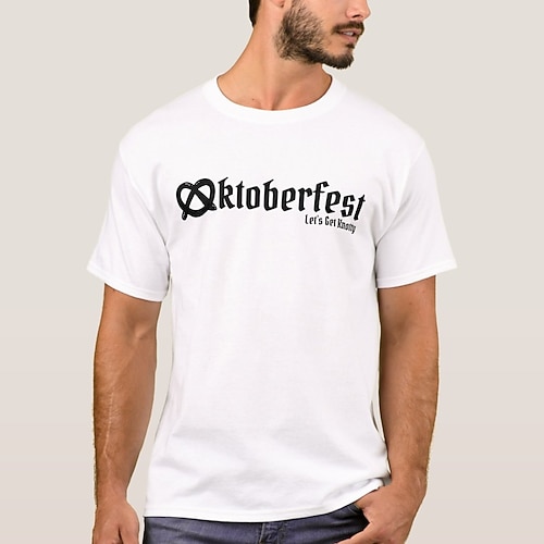 Oktoberfest Birra Pretzel T-shirt bavarese Monaco Tedesco Grafico Per Per uomo Adulti Carnevale Birra Oktoberfest Stampa a caldo Feste Casual Quotidia