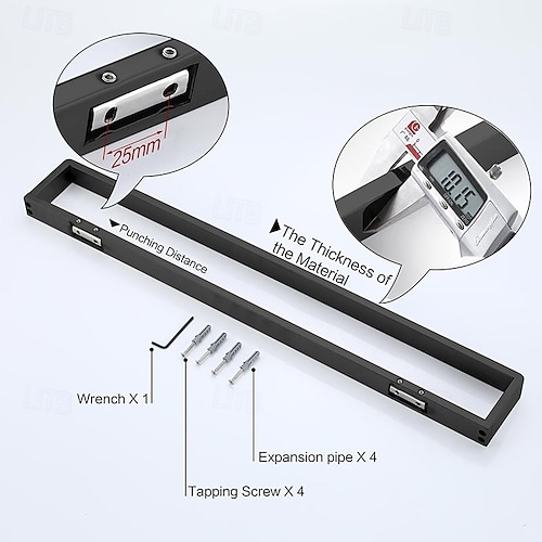  Towel Bar Towel Rack 304 Stainless Steel Wall Mounted Bathroom Hardware Towel Holder for Bath Towels, Rustproof Towel Rail for Kitchen, Shower, Hotel Use, Heavy Duty Polished Finish
