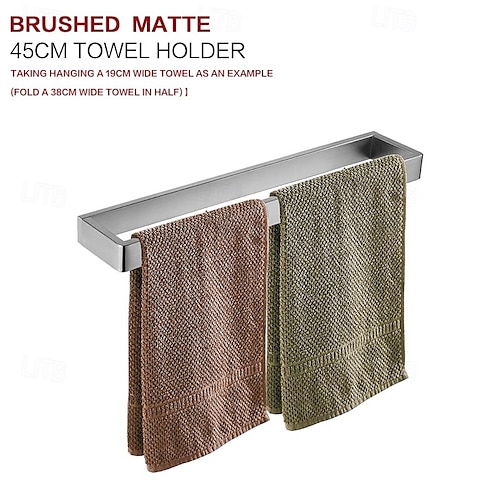  Towel Bar Towel Rack 304 Stainless Steel Wall Mounted Bathroom Hardware Towel Holder for Bath Towels, Rustproof Towel Rail for Kitchen, Shower, Hotel Use, Heavy Duty Polished Finish
