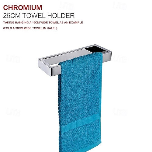  Towel Bar Towel Rack 304 Stainless Steel Wall Mounted Bathroom Hardware Towel Holder for Bath Towels, Rustproof Towel Rail for Kitchen, Shower, Hotel Use, Heavy Duty Polished Finish