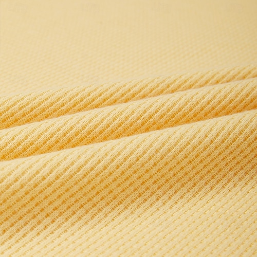  Homens Camisas Polo Waffle Camisas Polo Casual Feriado Lapela gola pólo com nervuras Manga Curta Moda Básico Tecido Botões Macia Verão Primavera Normal Branco Amarelo Vinho Verde Caqui Cinzento