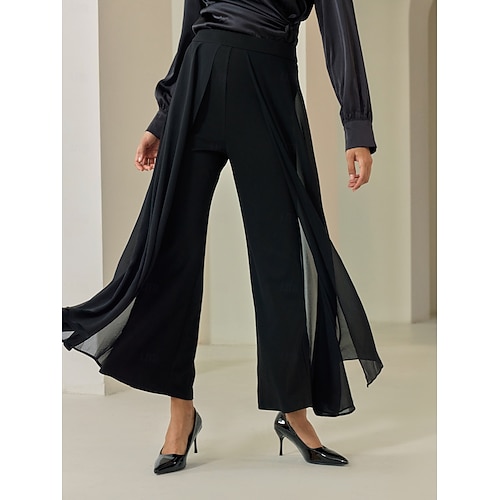  Per donna Lunghezza intera Elegante Casual Quotidiano Nero Estate Primavera & Autunno S M L