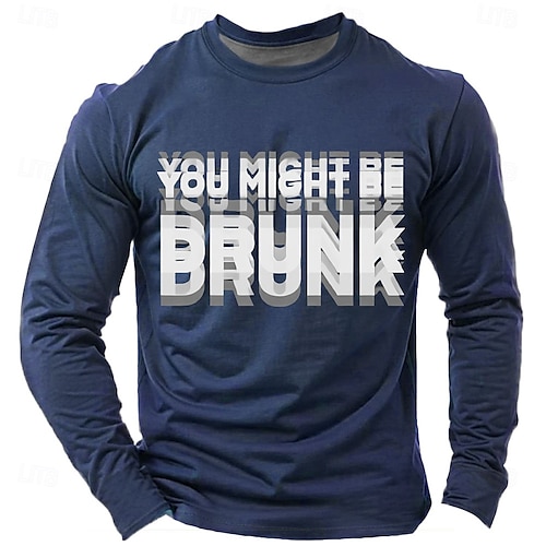  Oktoberfest Herre Ord 3D T skjorte Langermet T skjorte 3D-utskrift Crew-hals Skjorte Mote Daglig Grunnleggende Gate Avslappet Daglig Svart Blå Grønn Sommer Vår Klær S M L XL XXL XXXL