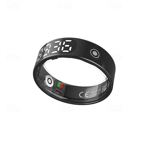 bluetooth vibrator nearby Stainless Steel Smart Ring with Digital Display - Pedometer Sleep and Swim  Tracker Wireless Function IP68 Water Resistant Stylish Unisex Design  Compact and Stylish Gift for Men and Women 2026