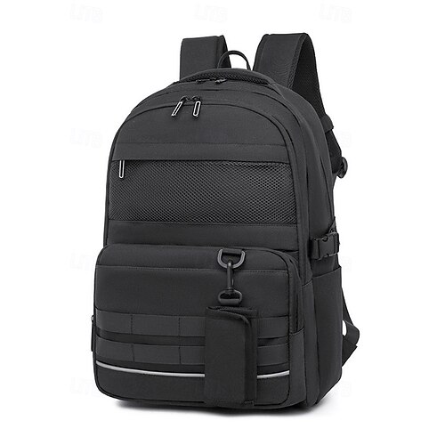 Men's Large Laptop Backpack For Work, School & Travel - 21L Capacity, Water-Resistant, Fits 15.6" Laptop, Grey Casual Design - View #3