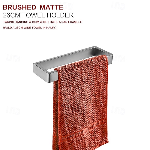 Towel Bar Towel Rack 304 Stainless Steel Wall Mounted Bathroom Hardware Towel Holder for Bath Towels, Rustproof Towel Rail for Kitchen, Shower, Hotel Use, Heavy Duty Polished Finish