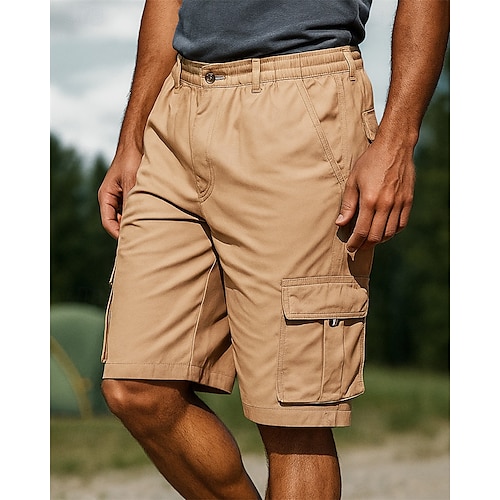 Homme Shorts Cargo Shorts de randonnée Été Extérieur Coupe régulière Séchage Rapide Léger Respirant Shorts Taille Élastique Noir Vert Véronèse Tennis Le golf Course S M L XL XXL