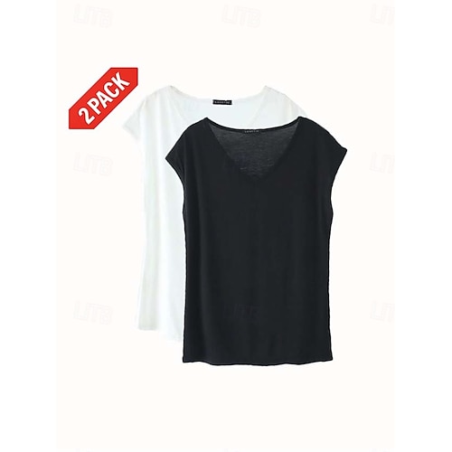  Dame Camisole Tank Top Helfarge عادي Daglig Ermeløs V-hals Vanlige topper Hvit og Blå Hvit og Rød Rød / Svart Grønn / Rød Hvit og Rosa Vår, Høst, Vinter, Sommer