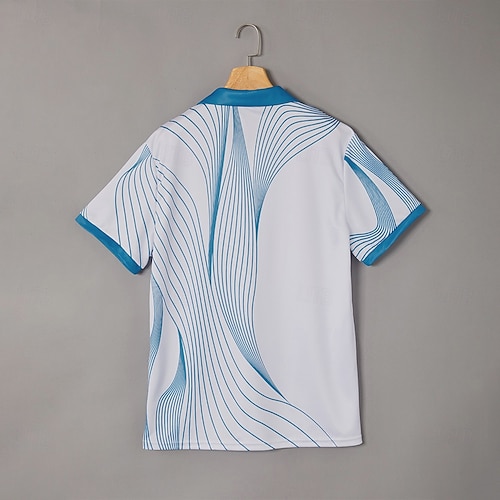  Hombre Geométrico Línea Polo Manga Corta Camisas de polo Camisas con cuello Informal de negocios Exterior Ropa Deportiva Ropa Cotidiana Impresión 3D Botones Verano Negro Rojo Azul Piscina
