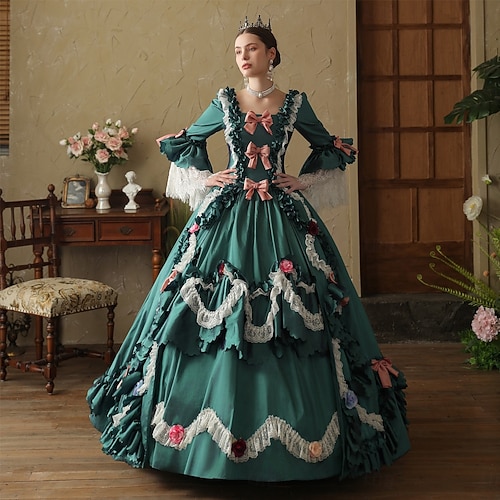 halloween vintage dress Girl's Costume (All measurements in cm and please note 1cm=0.39inch) Note Vintage Rococo Renaissance Maxi Dress