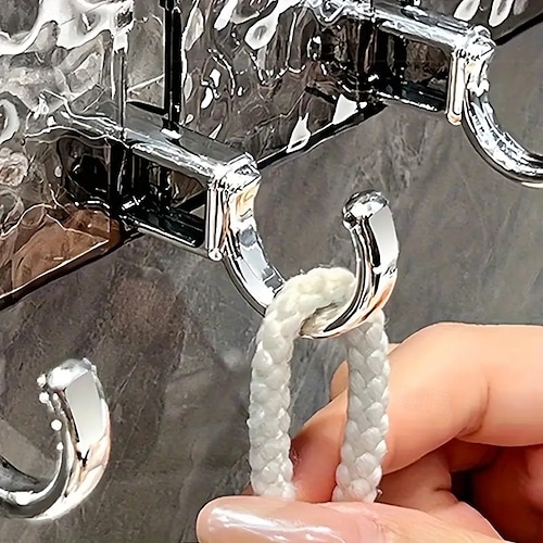  וו כוס יניקה מסתובב עמיד למים ללא קידוח וו מגבת מקלחת חוסך מקום קולבים מפלסטיק מתקפלים אידיאליים לחדר האמבטיה&ארגון המטבח