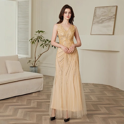 sachin and babi light blue dress A Line V Neck Champagne Lace Long Prom Dresses, Champagne Lace Formal   Shiny Party