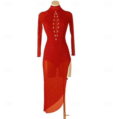 Enchanting Elegance Latin Dance Dress for Women  Sparkly Sequin Fringe  Costume, Perfect for ChaCha, Rumba & Ballroom Performance 2026 - $196.99