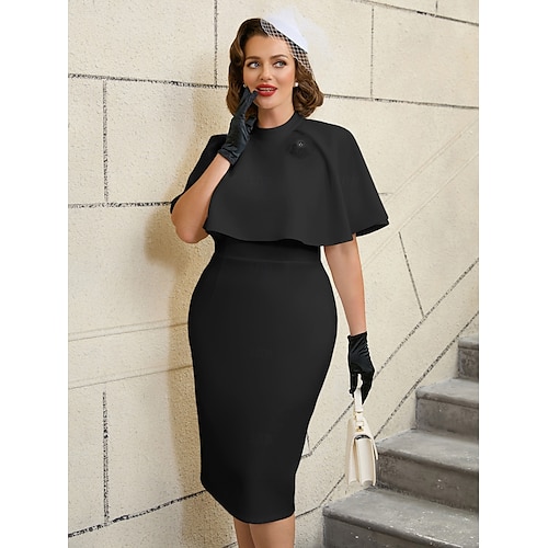 retro pencil dress Deborah spring/summer pleated button back - vintage inspired le palais vintageFabric Pencil dresses | Shop the