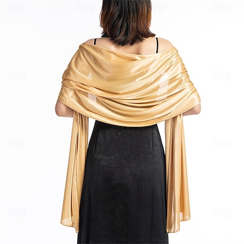 Shawls and Wraps for Evening Dresses Satin Women Long Scarf Wedding Guest  Shawl 2026 - $14.99