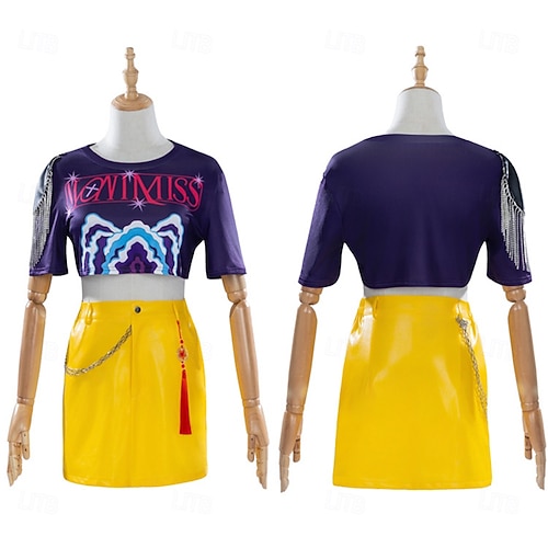  Koreansk idolinspirerad Popstjärna Kostym Vacker klänning Virtuell idol for Dam Vuxen Halloween Karnival Prestanda Comic Con Anime Expo