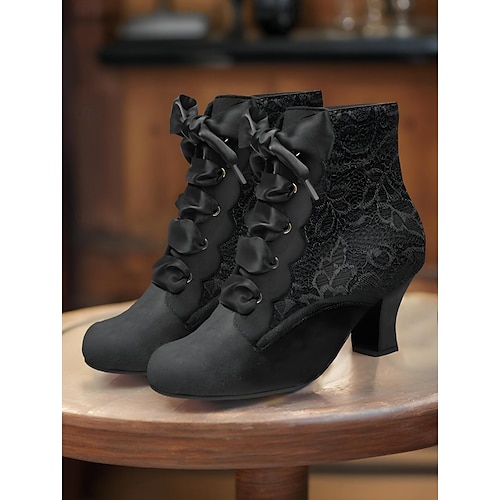  női viktoriánus fűzős bokacsizma - zöld velúr magas sarkú csizma vintage és steampunk jelmezekhez
