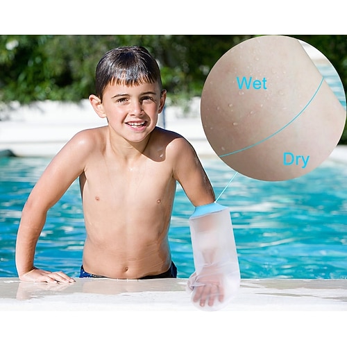  Vanntett armstøpebeskyttelse for barn, armstøpebeskyttelse for barn, myk og komfortabel dusjbeskyttelse for barn, armstøpebeskyttelse for svømming, gjenbrukbar dusjstøpepose, gaver til barn med