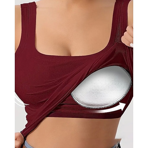  Femmes Jarretière Dos nuNightwearCoton Tenue quotidienne Sortir Week-end Couleur Unie Occasionnel Noir Blanche Rouge Vert Gris Été