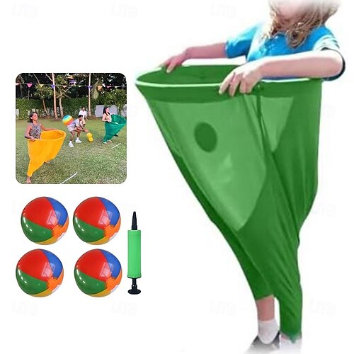 Jeu 'Pantalon De Grand-mère' Géant - 2 Pantalons + 4 Balles Pour Fêtes Et Jardin