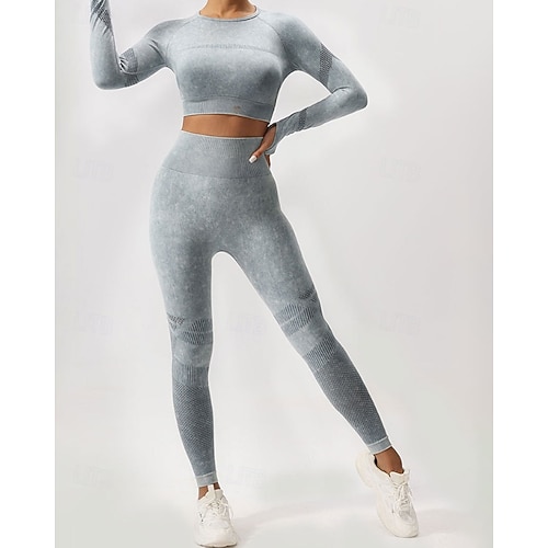 Per donna Pezzi Tuta da yoga Abiti da salotto Autunno Tinta