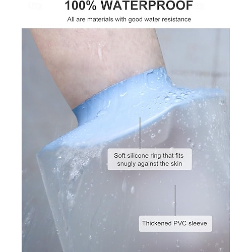  Vanntett armstøpebeskyttelse for barn, armstøpebeskyttelse for barn, myk og komfortabel dusjbeskyttelse for barn, armstøpebeskyttelse for svømming, gjenbrukbar dusjstøpepose, gaver til barn med