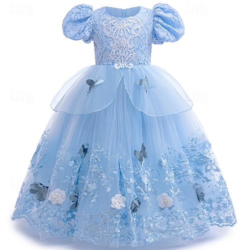 Fairy Tale Princess Cinderella Dress Flower Girl Dress Storybook Characters Cosplay for Girls' Kid's Halloween Carnival Performance Educational Dress Up School Event Dress Up 2026 - GBP 36 Fairy Tale Princess Cinderella Dress Flower Girl Dress Storybook Characters Cosplay for Girls' Kid's Halloween Carnival Performance Educational Dress Up School Event Dress Up 2026 - GBP 36