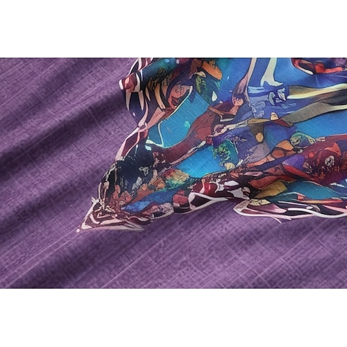  Pentru femei Bluză occidentală Cămașă Boho Bluză Floare Modern Boho Manșon scurt În V Topuri obișnuite Zilnic Ieșire Imprimeu Mov Vară